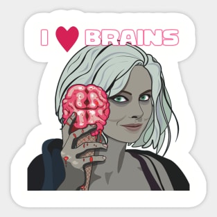 i Love Brains Sticker